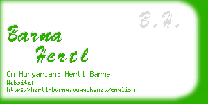 barna hertl business card